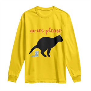 No Ice Please Long Sleeve Shirt Funny Cat Abolish ICE Meme TS14 Daisy Print Your Wear