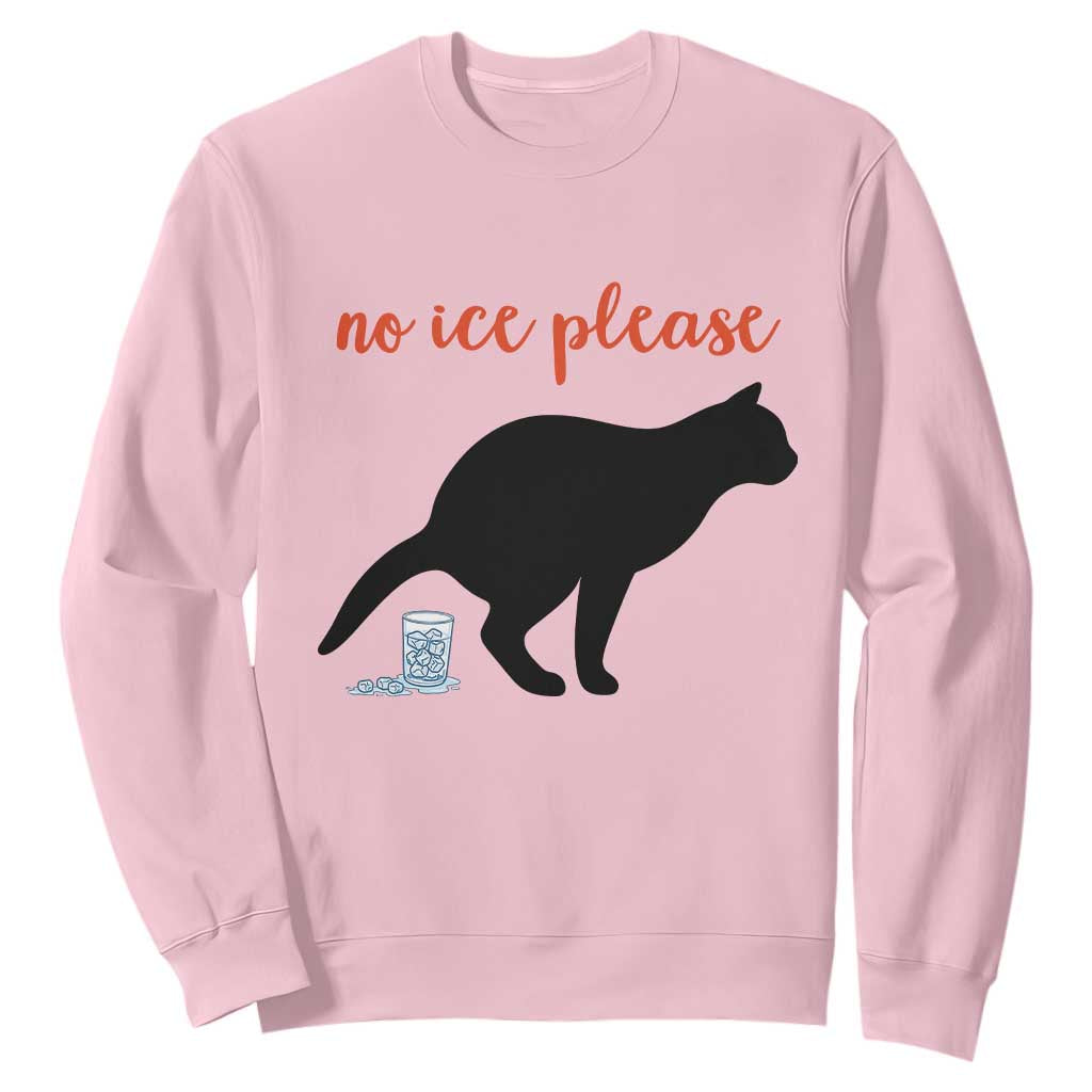 No Ice Please Sweatshirt Funny Cat Abolish ICE Meme TS14 Light Pink Print Your Wear