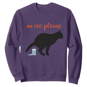 No Ice Please Sweatshirt Funny Cat Abolish ICE Meme TS14 Purple Print Your Wear