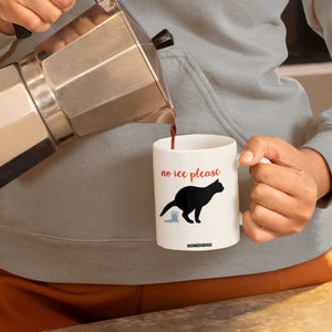 No Ice Please Coffee Mug Funny Cat Abolish ICE Meme TS14 Print Your Wear