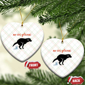 No Ice Please Ceramic Ornament Funny Dog Anti ICE Meme TS14 Print Your Wear