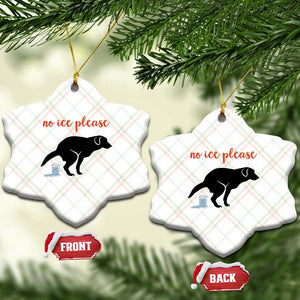 No Ice Please Ceramic Ornament Funny Dog Anti ICE Meme TS14 Print Your Wear