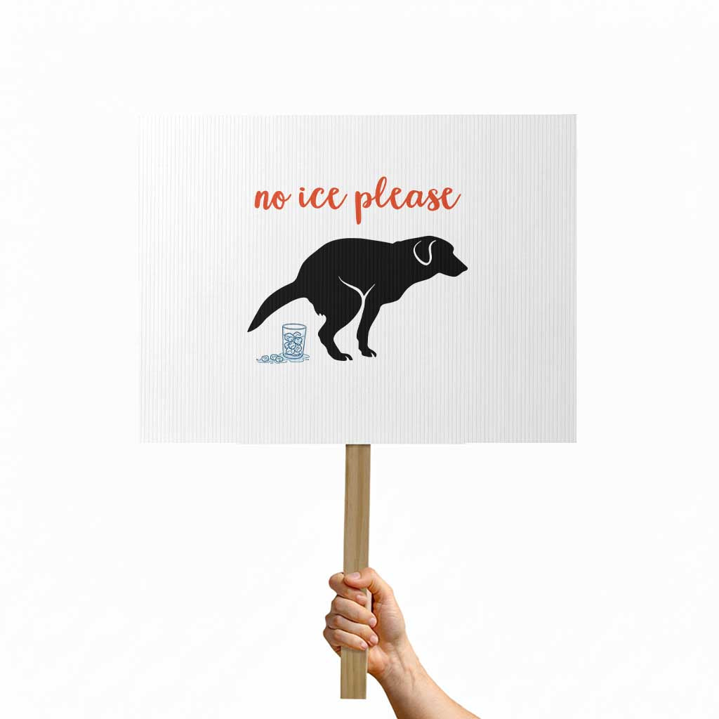 No Ice Please Protest Sign Funny Dog Anti ICE Meme TS14 Horizontal 18