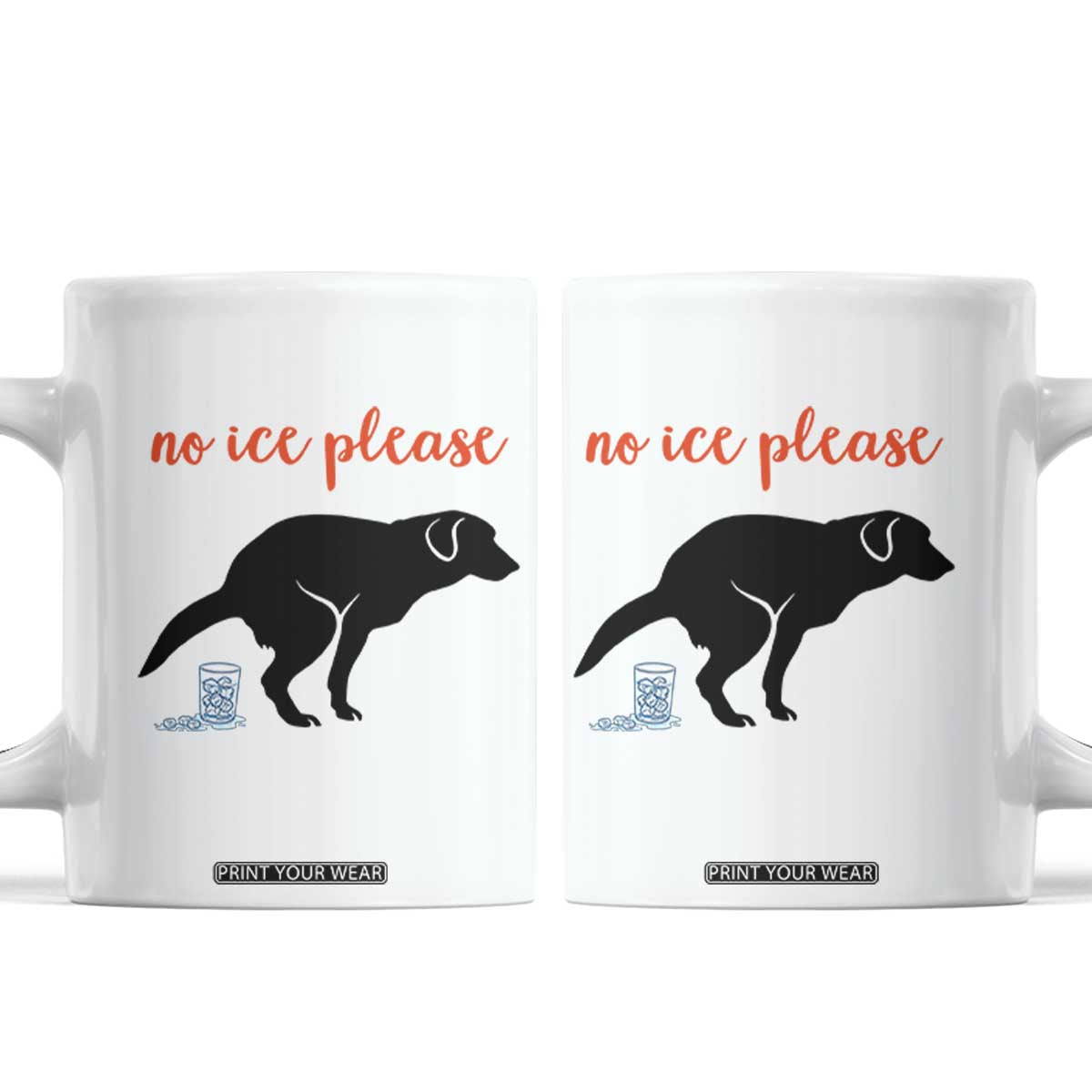 No Ice Please Coffee Mug Funny Dog Anti ICE Meme TS14 White Print Your Wear