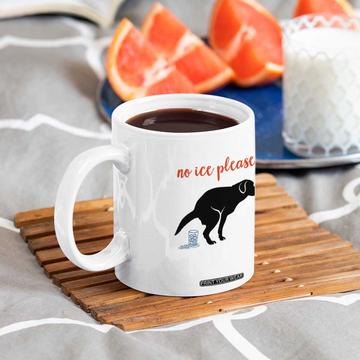 No Ice Please Coffee Mug Funny Dog Anti ICE Meme TS14 Print Your Wear