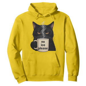 No Ice Please Hoodie Funny Black Cat Anti ICE Meme TS14 Daisy Print Your Wear