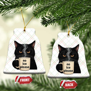 No Ice Please Ceramic Ornament Funny Black Cat Anti ICE Meme TS14 Print Your Wear