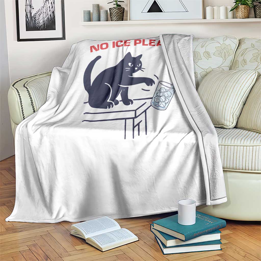 No Ice Please Throw Blanket Funny Cat Anti ICE Meme TS14 Print Your Wear