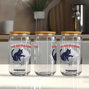 No Ice Please Glass Can Funny Cat Anti ICE Meme TS14 Print Your Wear
