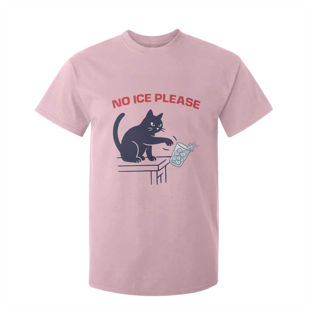 No Ice Please T Shirt For Kid Funny Cat Anti ICE Meme TS14 Light Pink Print Your Wear