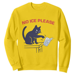 No Ice Please Sweatshirt Funny Cat Anti ICE Meme TS14 Daisy Print Your Wear
