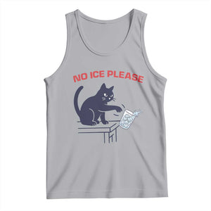 No Ice Please Tank Top Funny Cat Anti ICE Meme TS14 Athletic Heather Print Your Wear