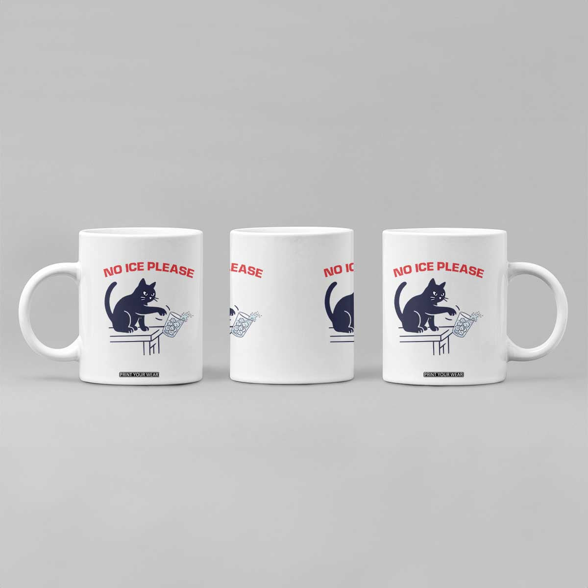 No Ice Please Coffee Mug Funny Cat Anti ICE Meme TS14 Print Your Wear