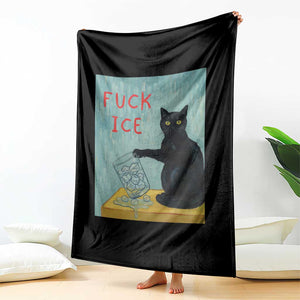 No Ice Please Throw Blanket Funny Cat Anti ICE Artist Meme TS14 Print Your Wear