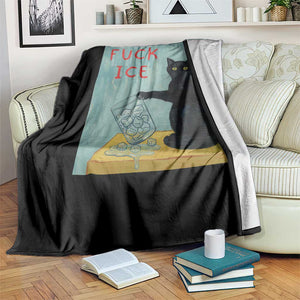 No Ice Please Throw Blanket Funny Cat Anti ICE Artist Meme TS14 Print Your Wear