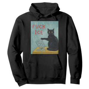 No Ice Please Hoodie Funny Cat Anti ICE Artist Meme TS14 Black Print Your Wear