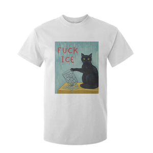 No Ice Please T Shirt For Kid Funny Cat Anti ICE Artist Meme TS14 White Print Your Wear