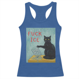 No Ice Please Racerback Tank Top Funny Cat Anti ICE Artist Meme TS14 Royal Blue Print Your Wear