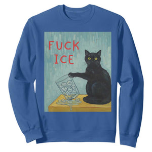 No Ice Please Sweatshirt Funny Cat Anti ICE Artist Meme TS14 Royal Blue Print Your Wear
