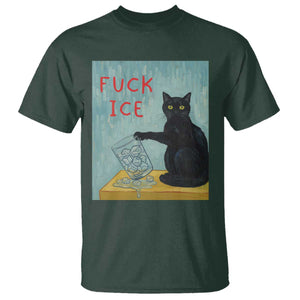 No Ice Please T Shirt Funny Cat Anti ICE Artist Meme TS14 Dark Forest Green Print Your Wear