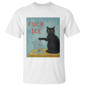 No Ice Please T Shirt Funny Cat Anti ICE Artist Meme TS14 White Print Your Wear
