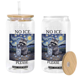 No Ice Please Glass Can Starry Night Raccoon Trash Panda Anti ICE Meme TS14 Print Your Wear