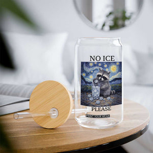 No Ice Please Glass Can Starry Night Raccoon Trash Panda Anti ICE Meme TS14 Print Your Wear