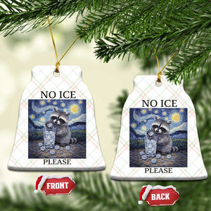 No Ice Please Ceramic Ornament Starry Night Raccoon Trash Panda Anti ICE Meme TS14 Print Your Wear