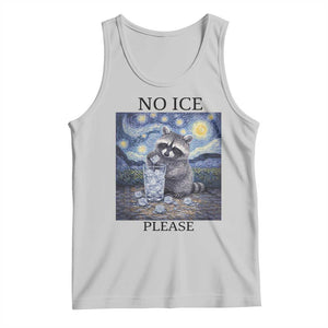 No Ice Please Tank Top Starry Night Raccoon Trash Panda Anti ICE Meme TS14 Ash Print Your Wear