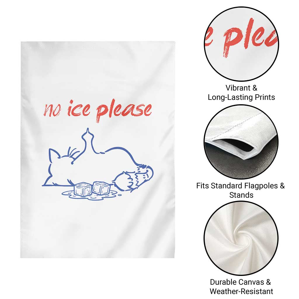 No Ice Please Garden Flag Funny Cat Anti ICE Deportation Human Rights TS14 Print Your Wear