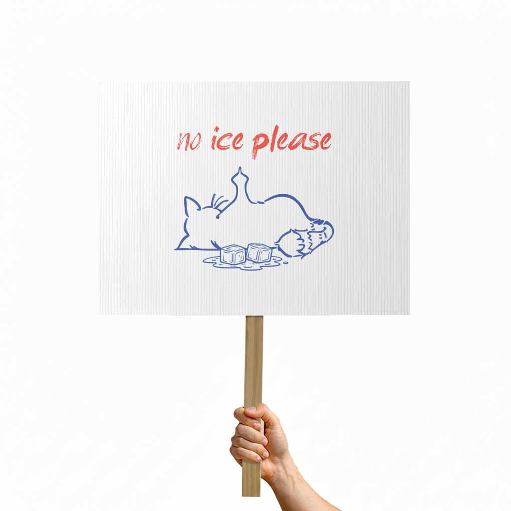No Ice Please Protest Sign Funny Cat Anti ICE Deportation Human Rights TS14 Horizontal 18
