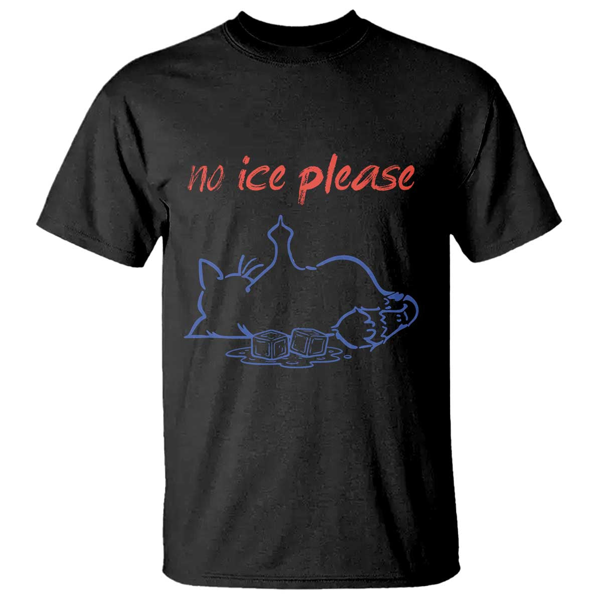 No Ice Please T Shirt Funny Cat Anti ICE Deportation Human Rights TS14 Black Print Your Wear