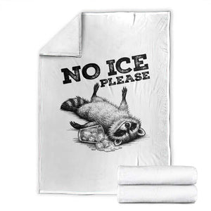 No Ice Please Throw Blanket Funny Raccoon Anti ICE Deportation Human Rights TS14 White Print Your Wear
