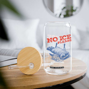 No Ice Please Glass Can Funny Raccoon Trash Panda Anti ICE Meme TS14 Print Your Wear