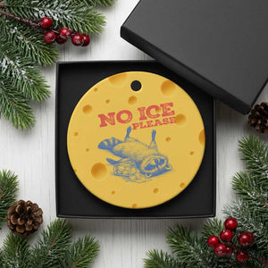 No Ice Please Ceramic Ornament Funny Raccoon Trash Panda Anti ICE Meme TS14 1pc Yellow Cheese Print Your Wear