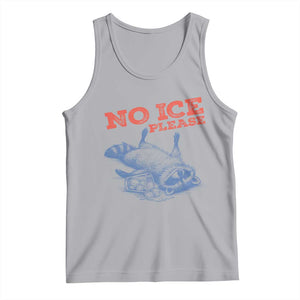 No Ice Please Tank Top Funny Raccoon Trash Panda Anti ICE Meme TS14 Athletic Heather Print Your Wear