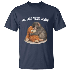 Punch Monkey T Shirt You Are Never Alone Brave TS14 Navy Print Your Wear