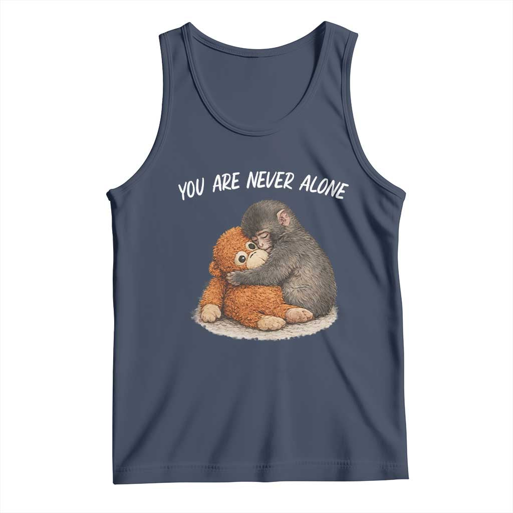 Punch Monkey Tank Top You Are Never Alone Brave TS14 Navy Print Your Wear