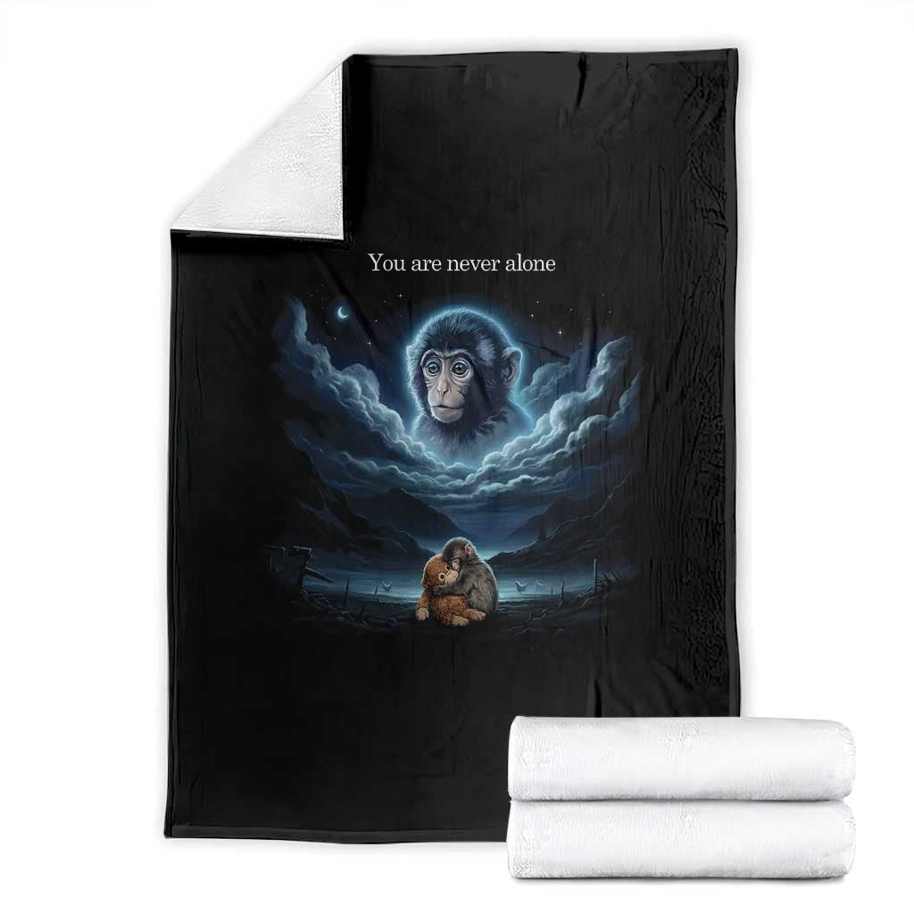 Baby Monkey Punch Throw Blanket You Are Never Alone Brave TS14 Black Print Your Wear