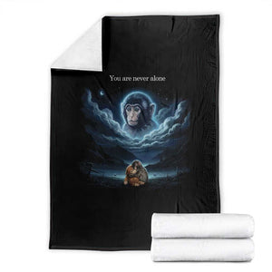 Baby Monkey Punch Throw Blanket You Are Never Alone Brave TS14 Black Print Your Wear