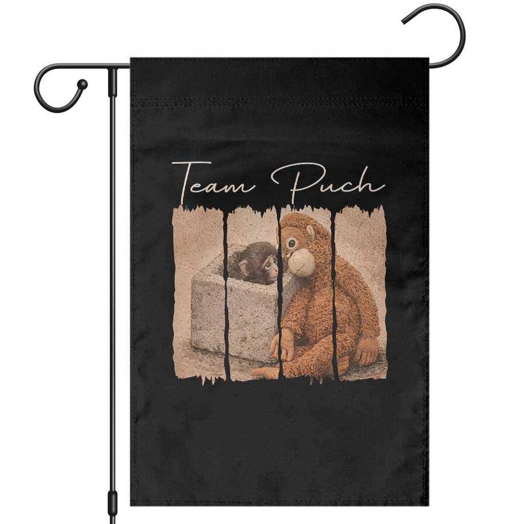 Team Punch Garden Flag Baby Monkey And Plush Toy Viral TS14 Black Print Your Wear