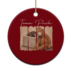 Team Punch Ceramic Ornament Baby Monkey And Plush Toy Viral TS14 1pc Red Print Your Wear