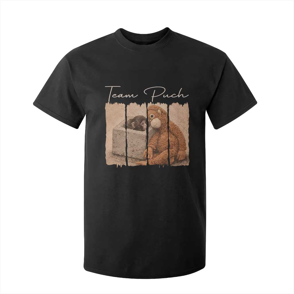 Team Punch T Shirt For Kid Baby Monkey And Plush Toy Viral TS14 Black Print Your Wear