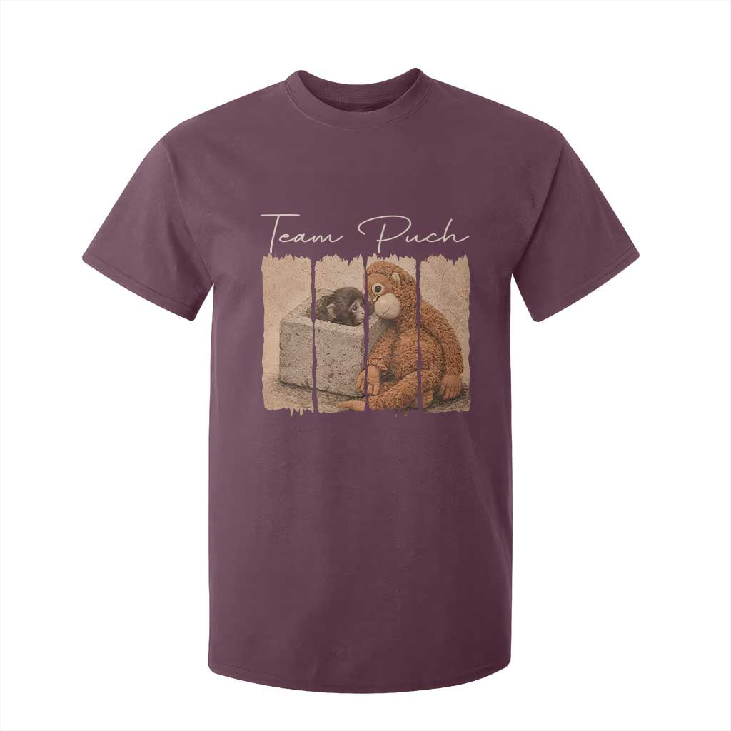Team Punch T Shirt For Kid Baby Monkey And Plush Toy Viral TS14 Maroon Print Your Wear