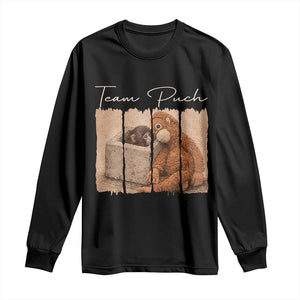 Team Punch Long Sleeve Shirt Baby Monkey And Plush Toy Viral TS14 Black Print Your Wear