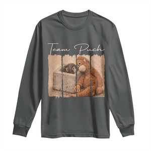 Team Punch Long Sleeve Shirt Baby Monkey And Plush Toy Viral TS14 Dark Heather Print Your Wear