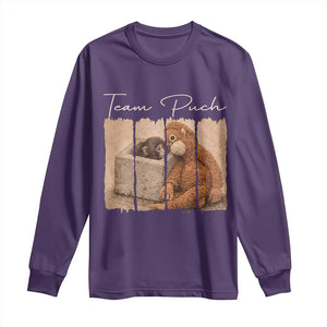 Team Punch Long Sleeve Shirt Baby Monkey And Plush Toy Viral TS14 Purple Print Your Wear