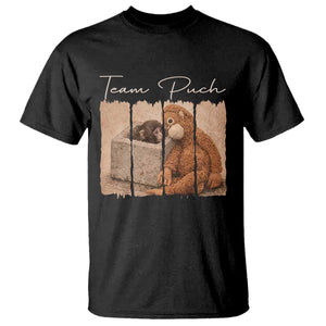 Team Punch T Shirt Baby Monkey And Plush Toy Viral TS14 Black Print Your Wear