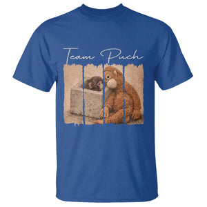 Team Punch T Shirt Baby Monkey And Plush Toy Viral TS14 Royal Blue Print Your Wear