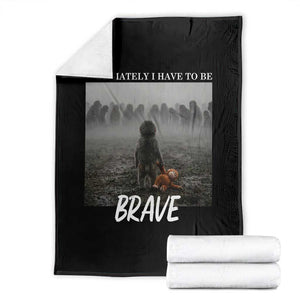 Sad Punch Monkey Throw Blanket Ultimately I Have To Be Brave TS14 Black Print Your Wear